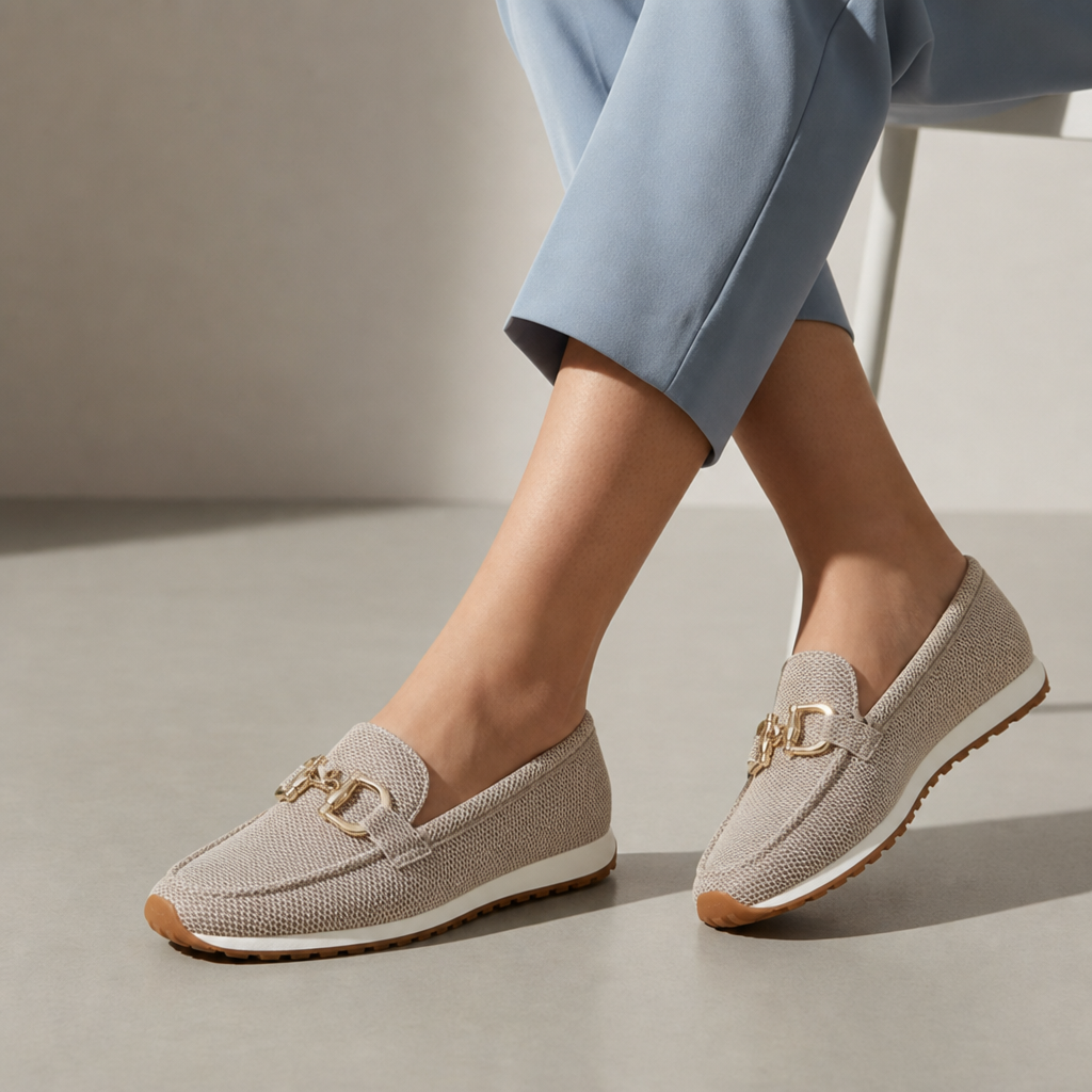 Merida Orthopedic Mesh Loafers in Beige