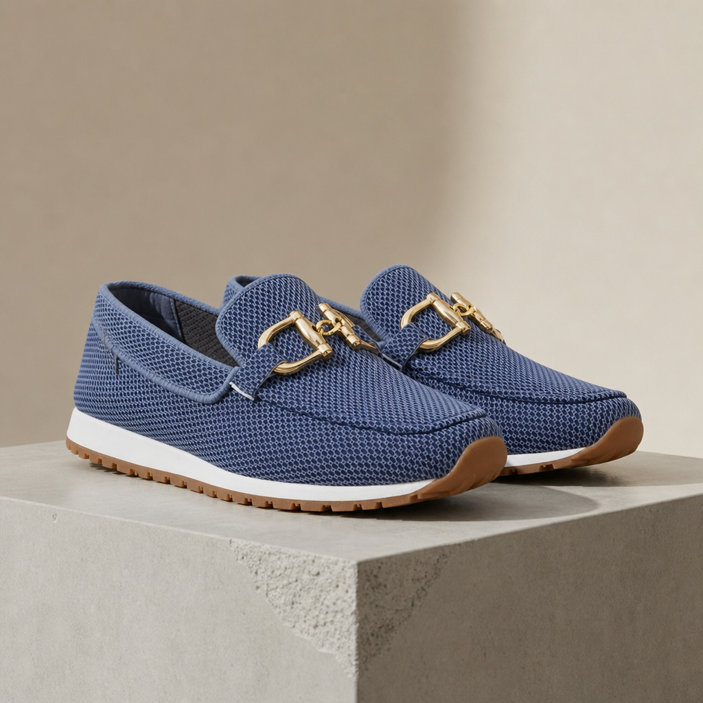 Narbonne Orthopedic Horsebit Loafers in Blue