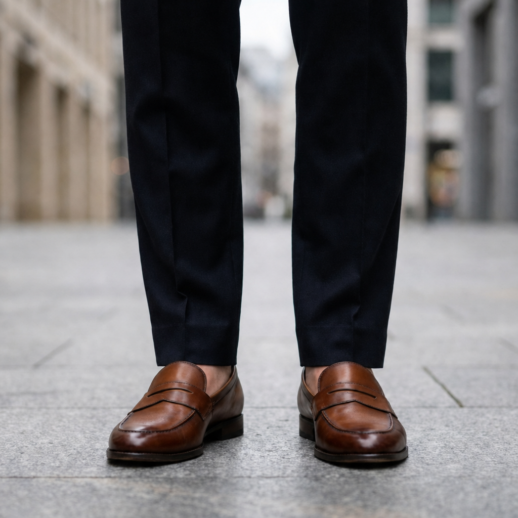 Montepulciano Penny Strap Loafers in Brown