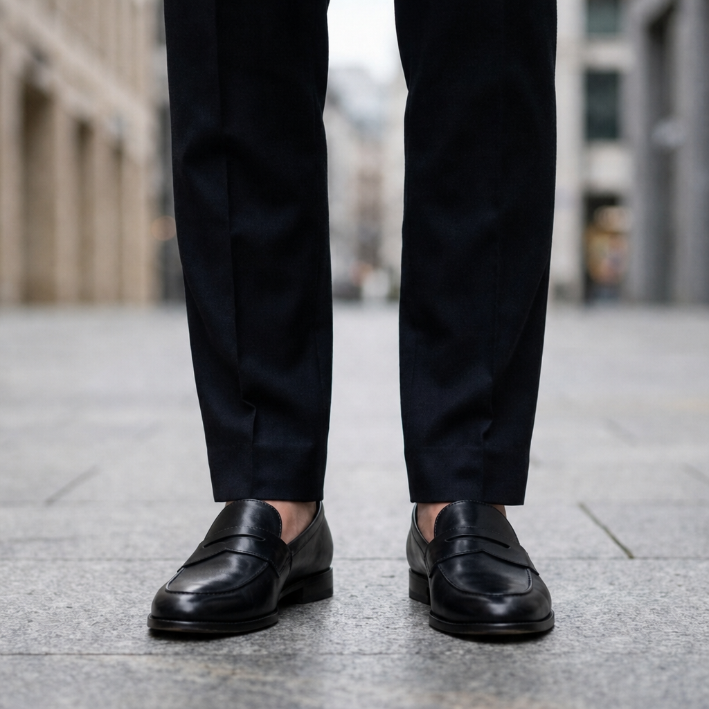 Montepulciano Penny Strap Loafers in Black