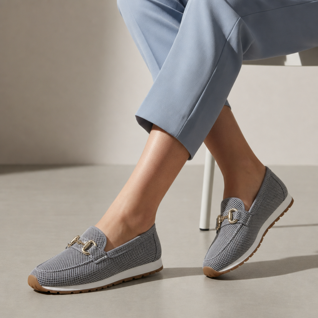 Merida Orthopedic Mesh Loafers in Gray