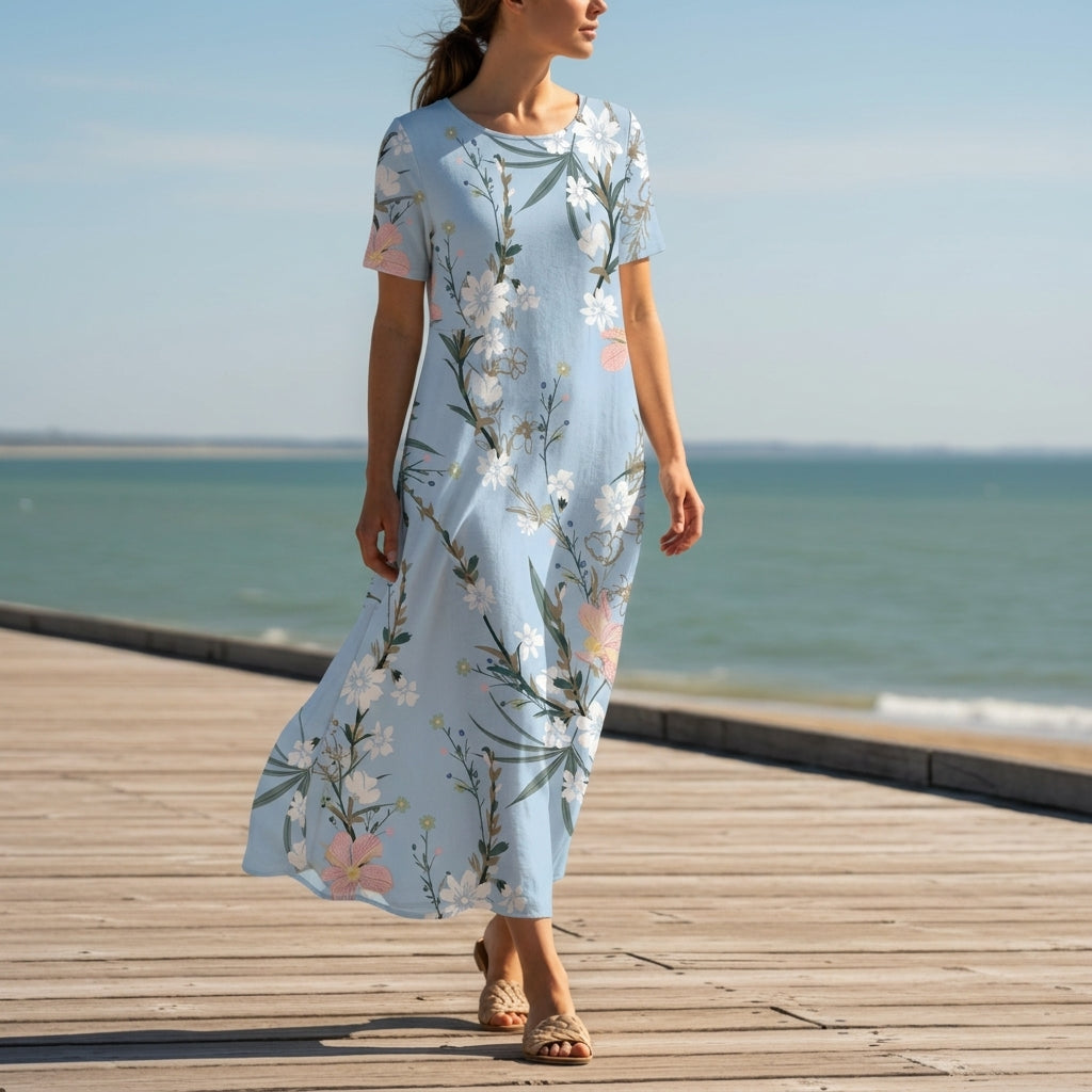 Sky Blue Floral