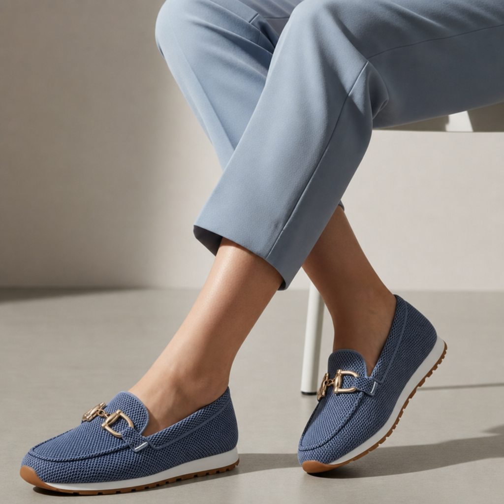 Merida Orthopedic Mesh Loafers in Blue