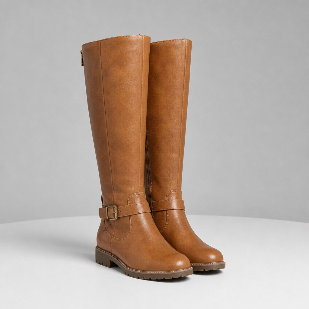 Antequera Knee-High Riding Boots in Light Brown
