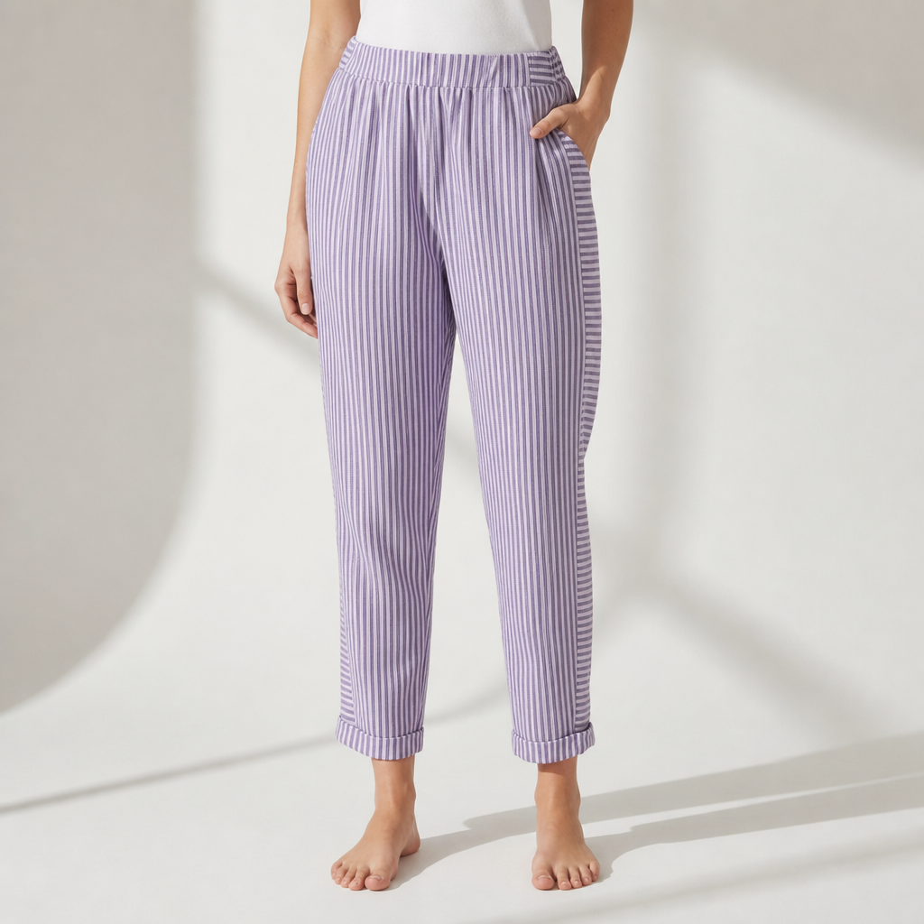 Perugia Striped Harem Pants in Purple