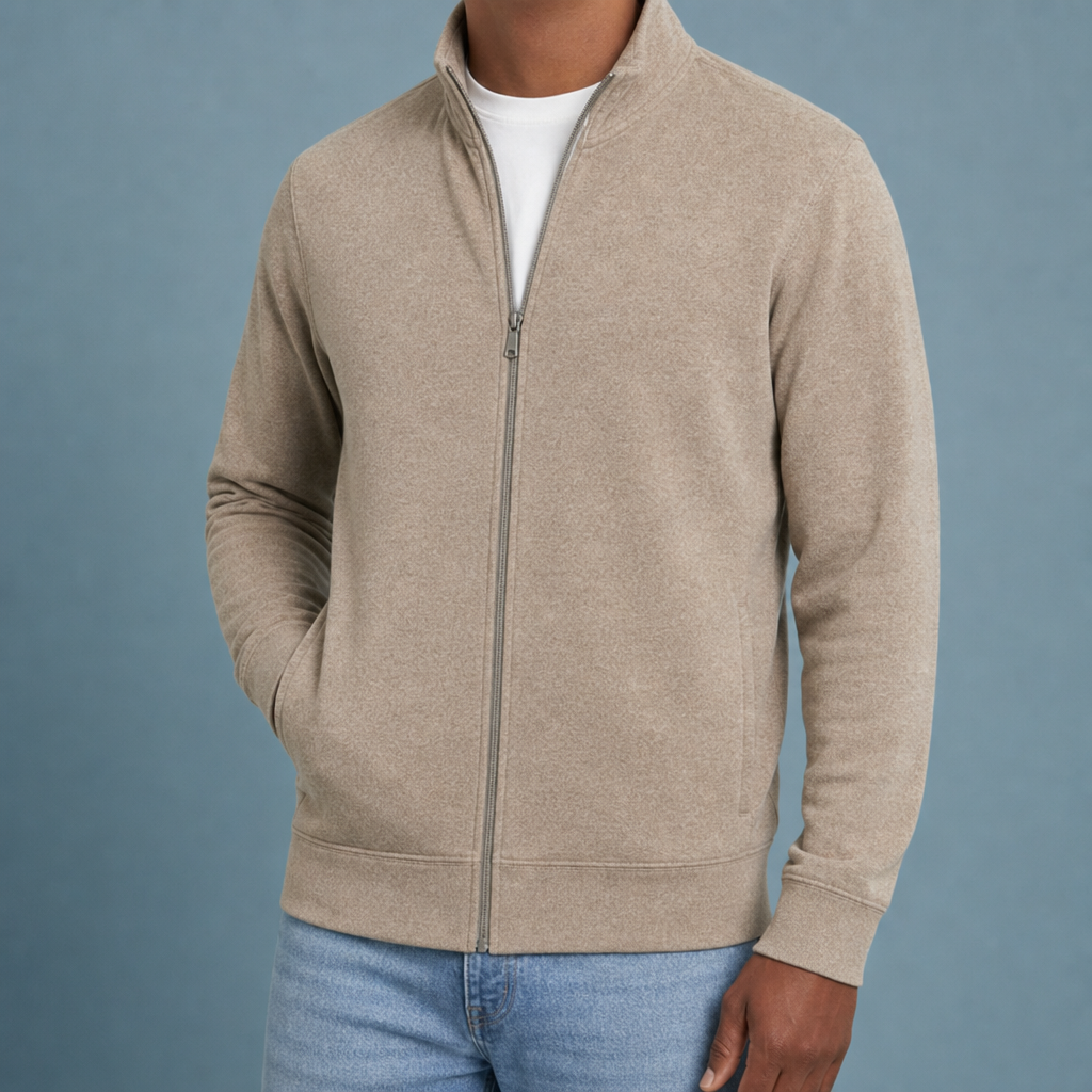 Ikaria Full-Zip Fleece Jacket in Beige