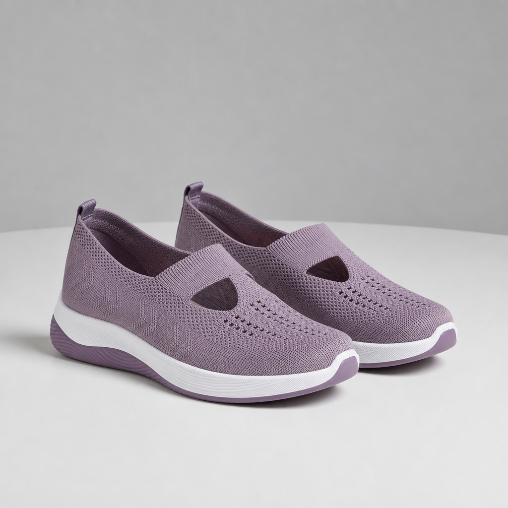 Matera Orthopedic Knit Slip-Ons in Lilac