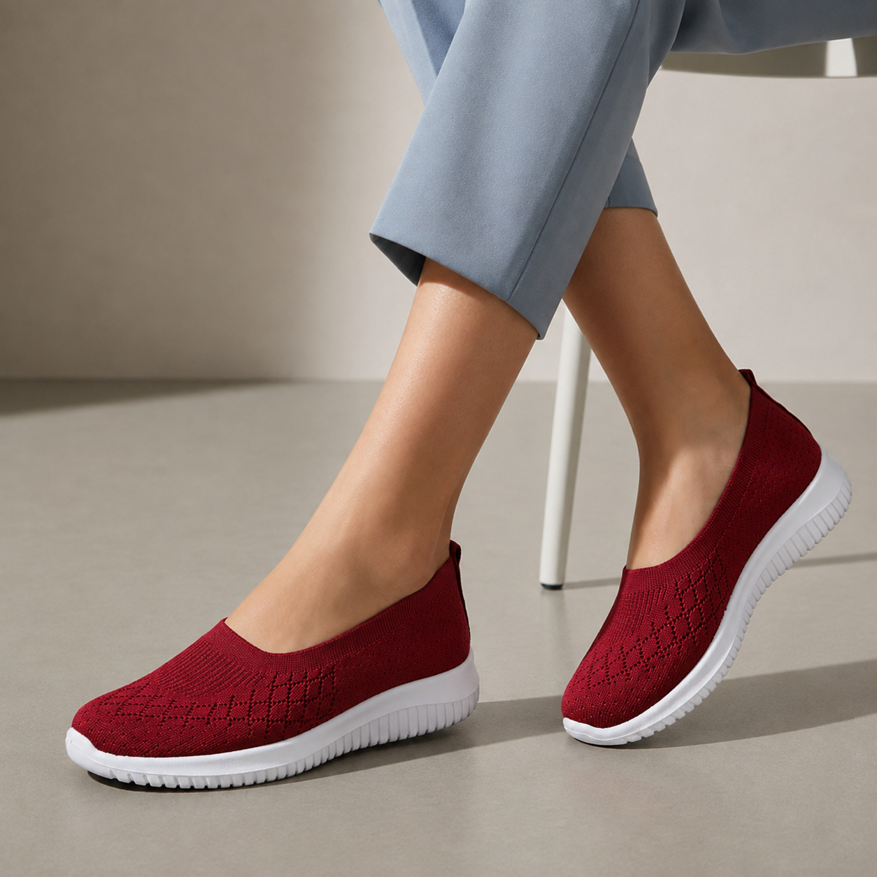 Villefranche Knit Mesh Slip-On Sneakers