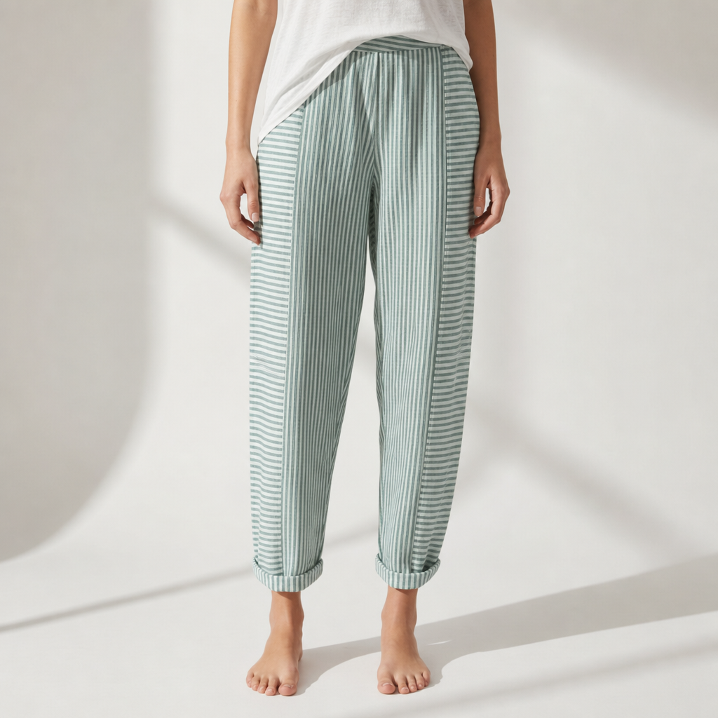 Perugia Striped Harem Pants in Green