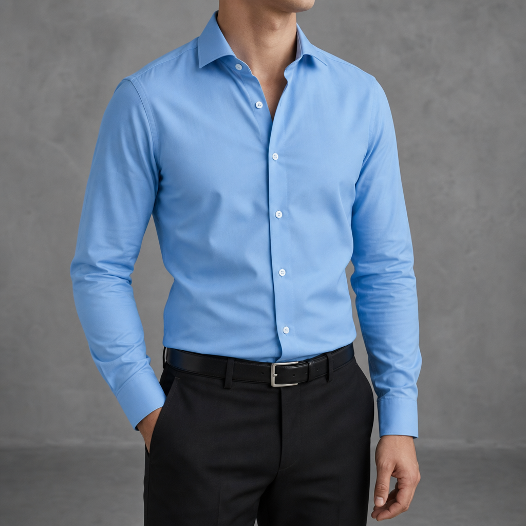 Altea Slim Fit Dress Shirt in Light Blue