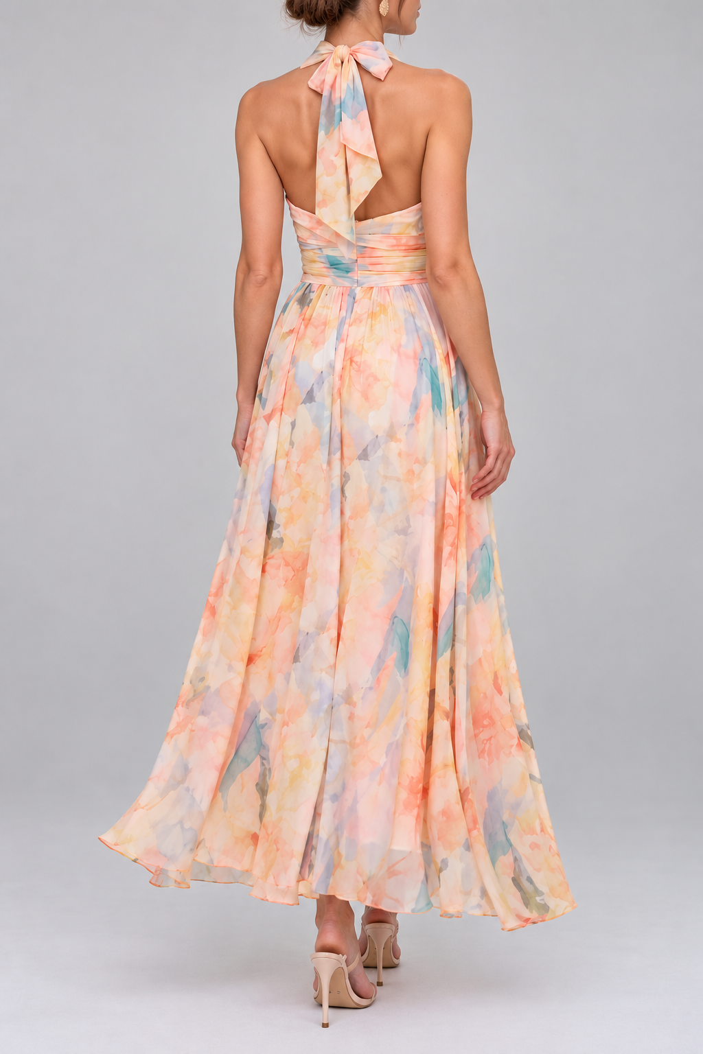 Bellagio Floral Halter Maxi Dress
