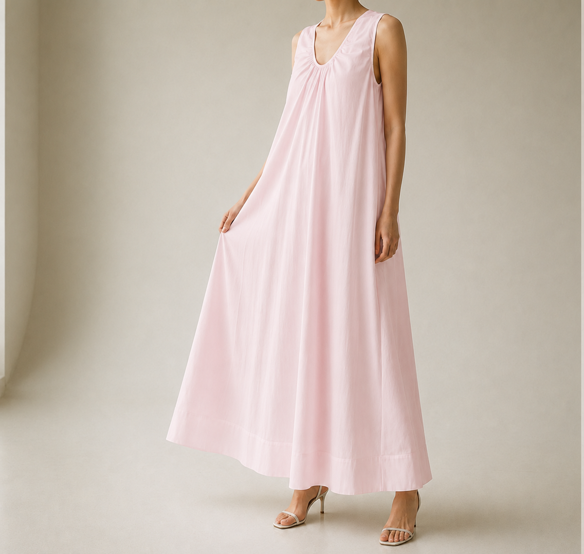 Sitges Smocked A-Line Maxi Dress