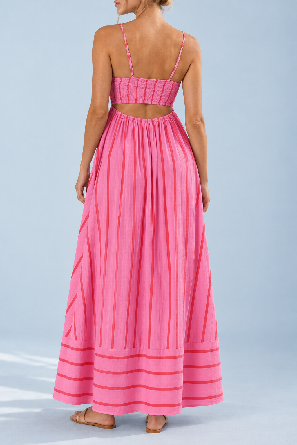 Vieste Striped Maxi Dress
