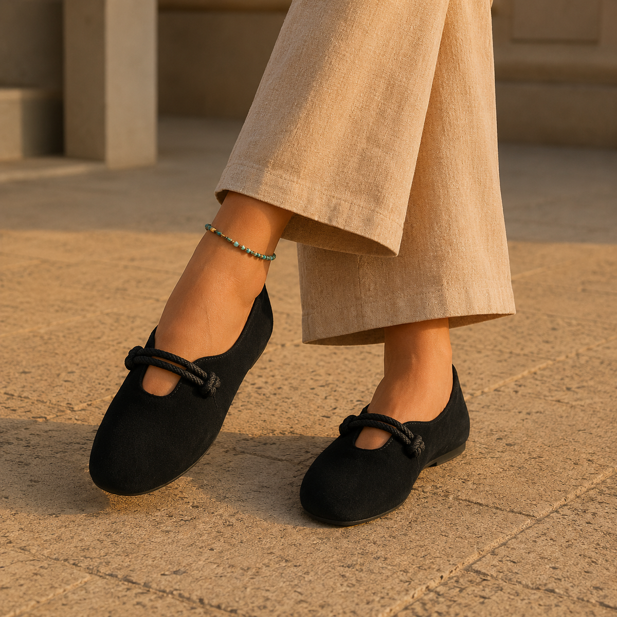 Hydra Rope Strap Ballet Flats