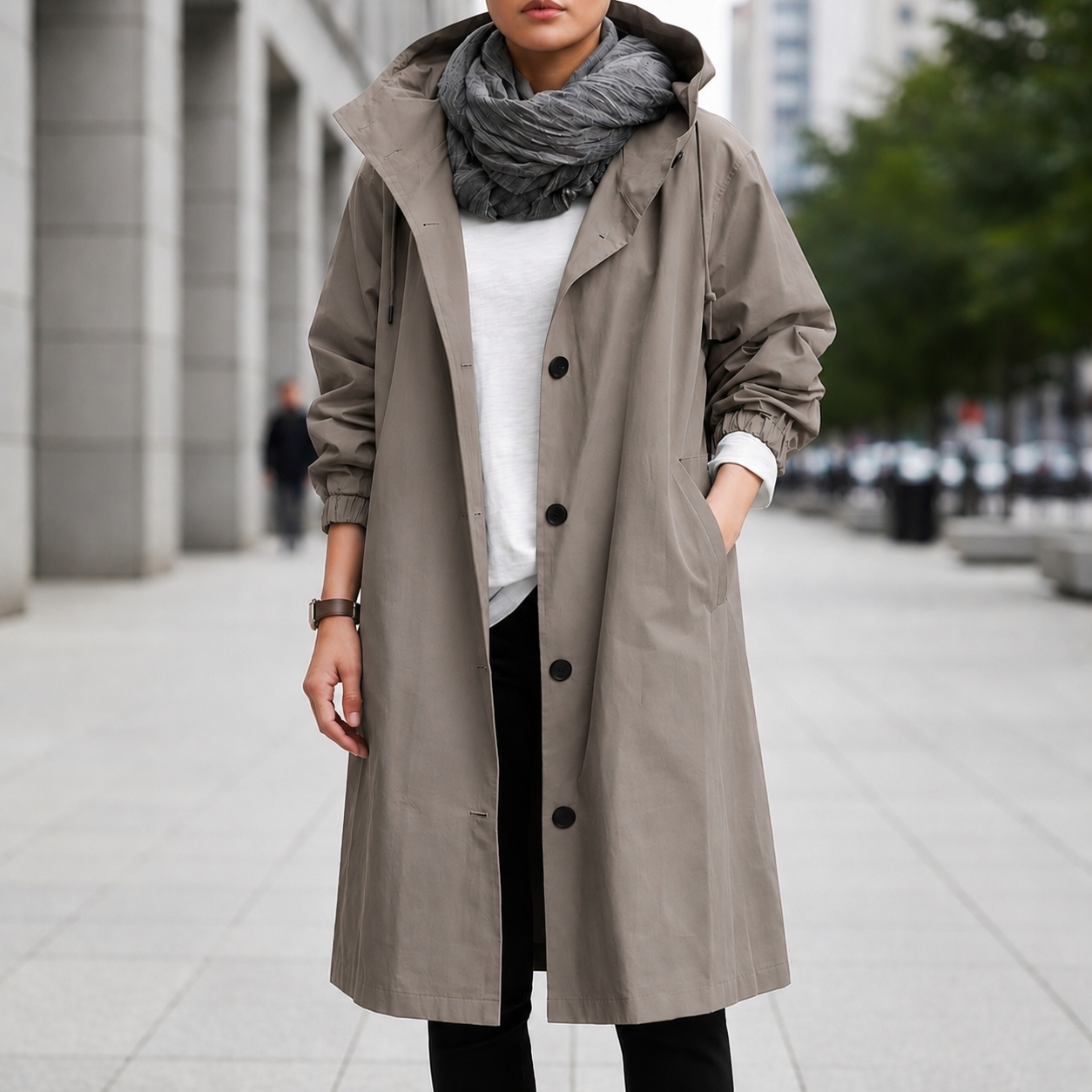 Menton Hooded Waterproof Rain Coat