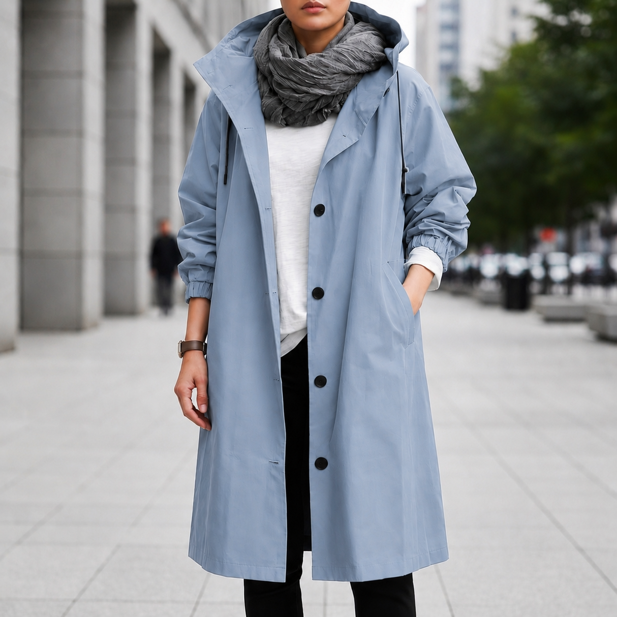 Menton Hooded Waterproof Rain Coat