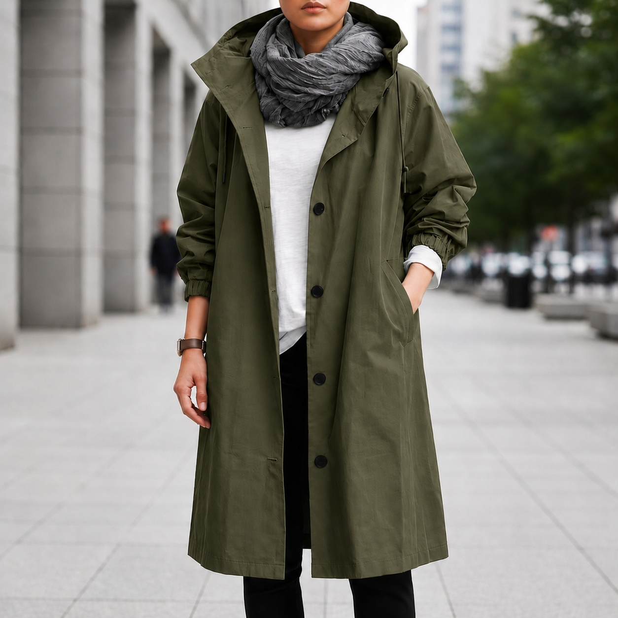 Menton Hooded Waterproof Rain Coat