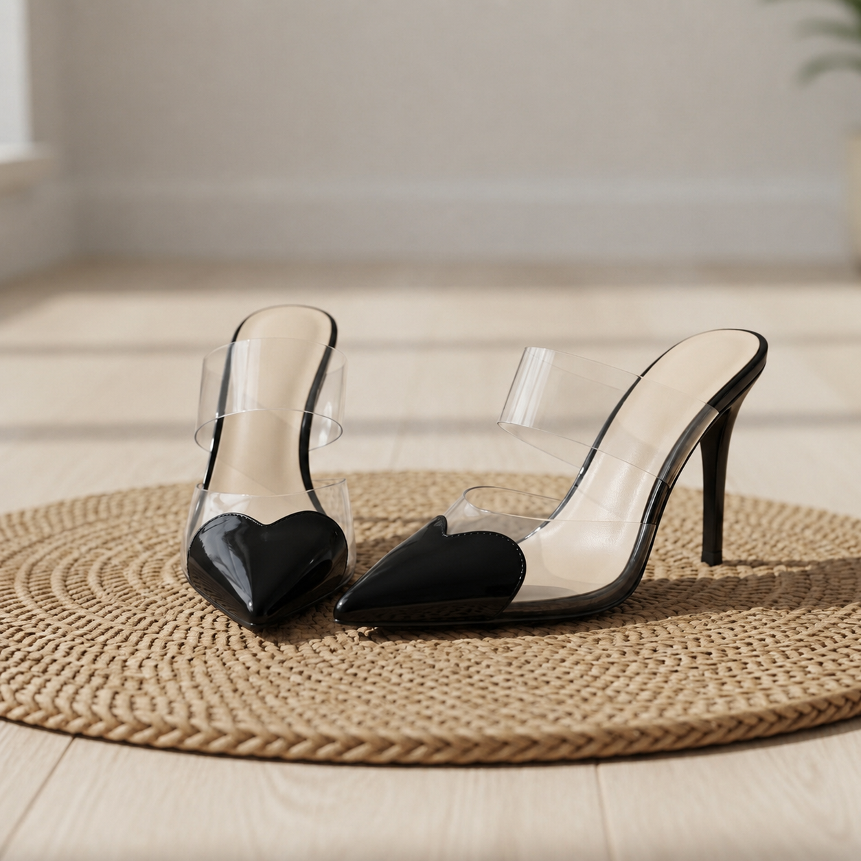 Kyrenia Clear PVC Stiletto Mules