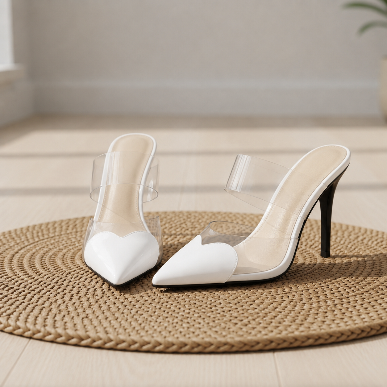 Kyrenia Clear PVC Stiletto Mules