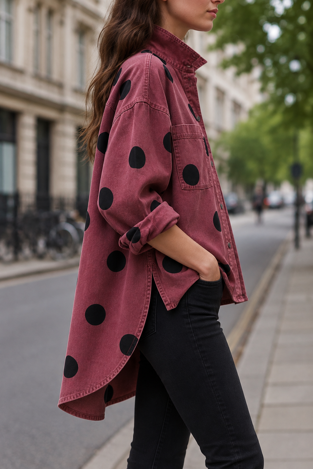 Nafplio Polka Dot Denim Shirt