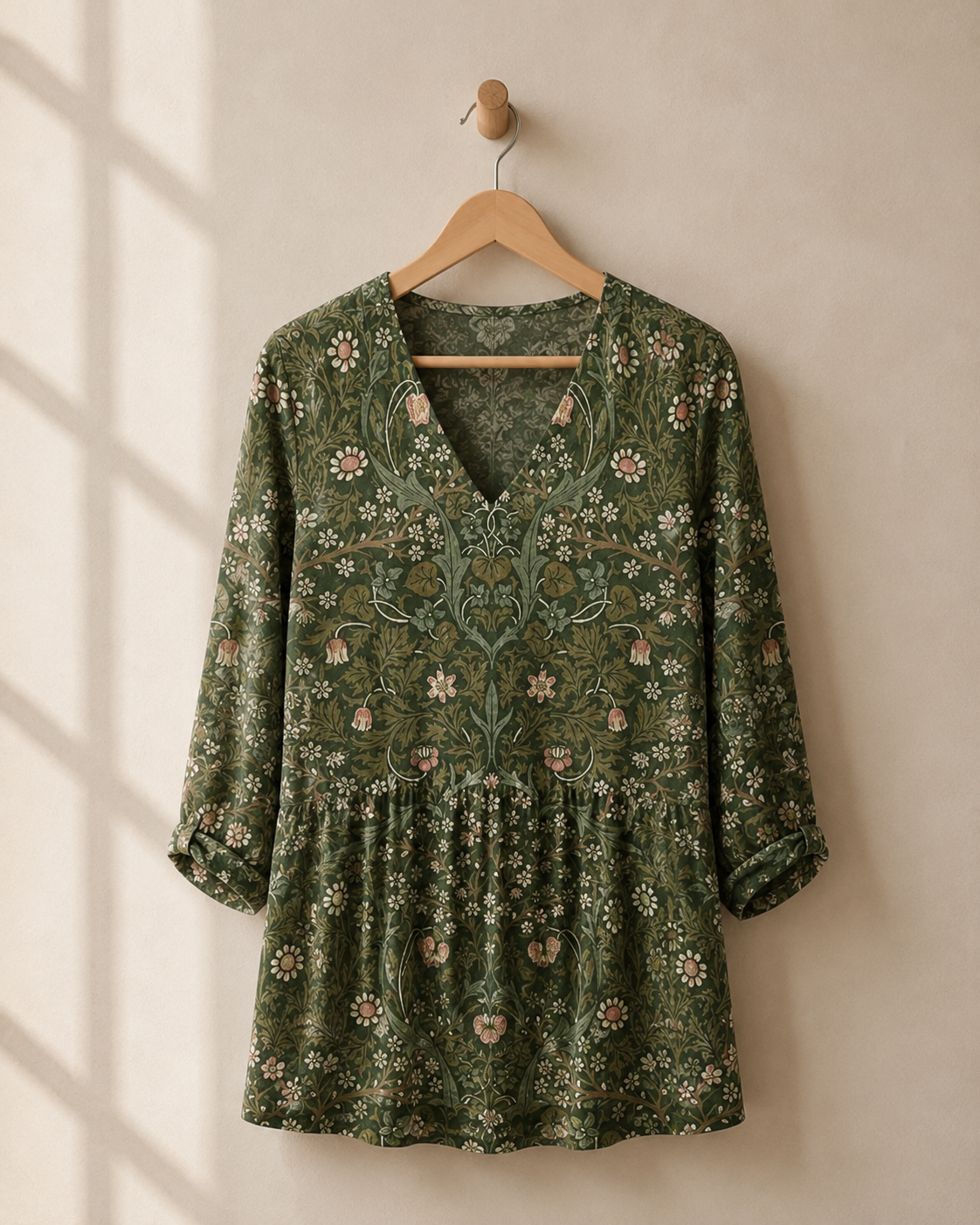 Avignon Vintage Floral Tunic Blouse