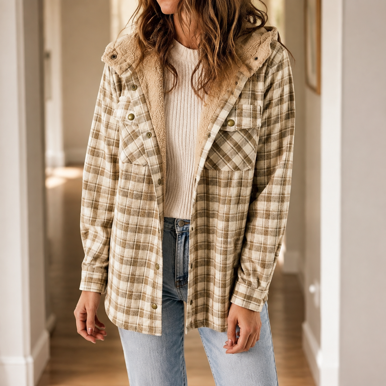 Sete Hooded Sherpa Shacket