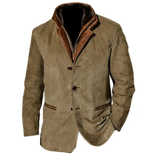 Men’s Ravello Leather Button-Up Jacket