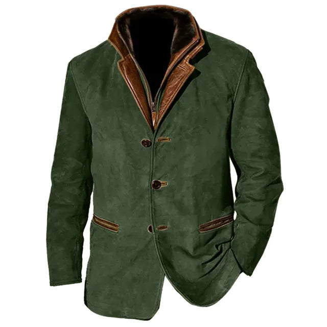 Men’s Ravello Leather Button-Up Jacket
