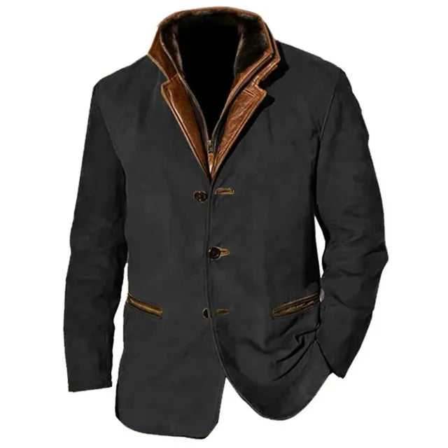 Men’s Ravello Leather Button-Up Jacket