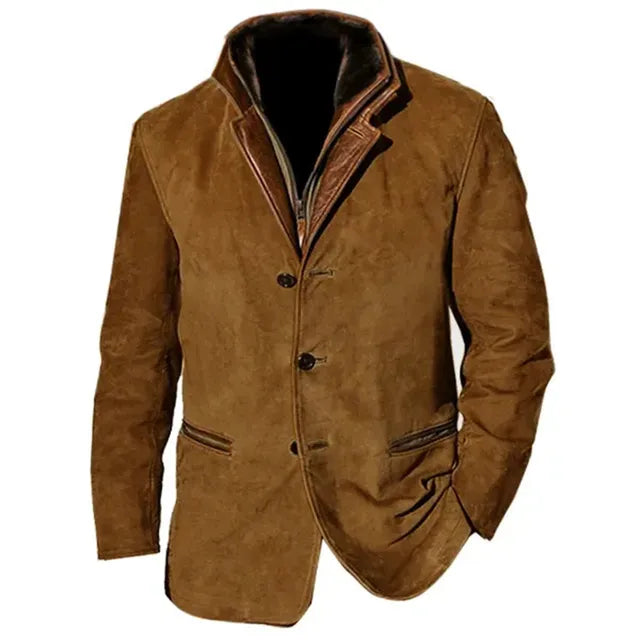 Men’s Ravello Leather Button-Up Jacket