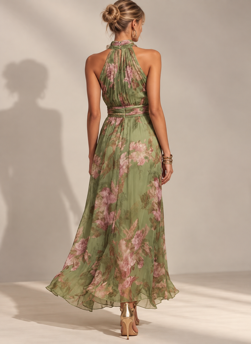 Alicante Floral Halter Maxi Dress