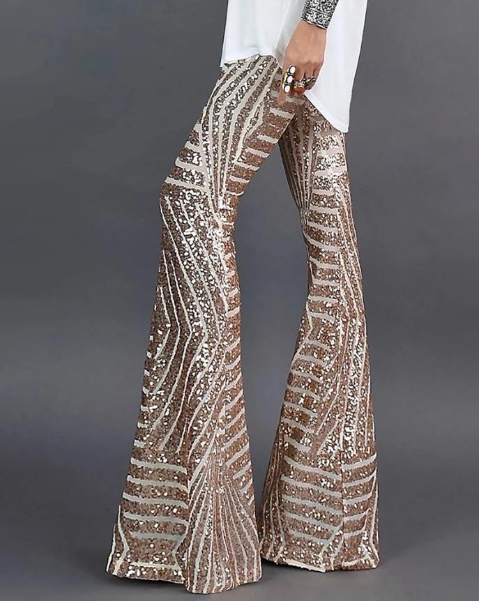 Selene Sequin Flare Pants