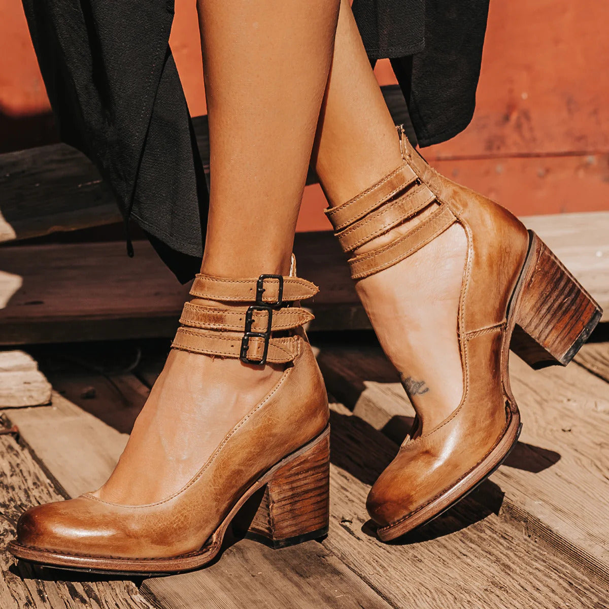 Everly Block Heel Ankle Shoes