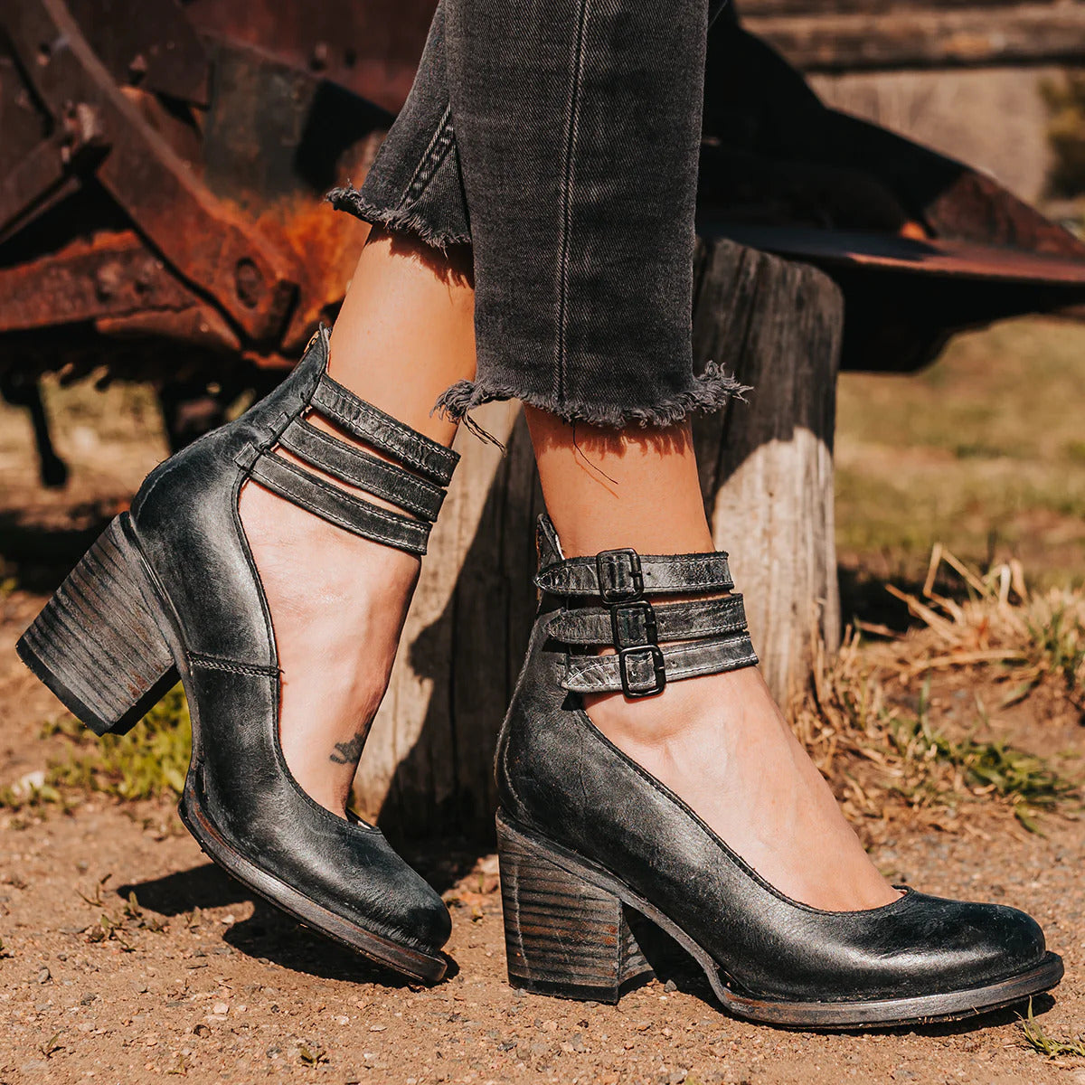 Everly Block Heel Ankle Shoes