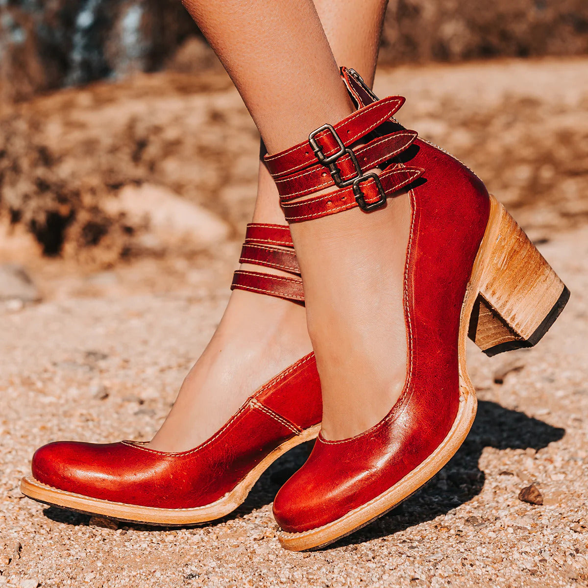 Everly Block Heel Ankle Shoes