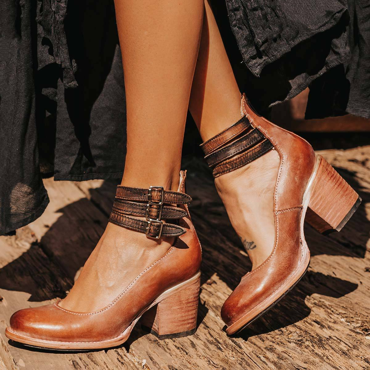 Everly Block Heel Ankle Shoes