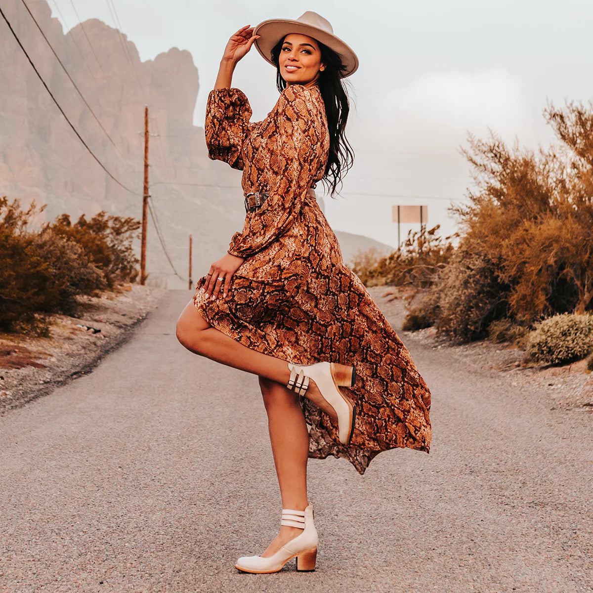 Everly Block Heel Ankle Shoes