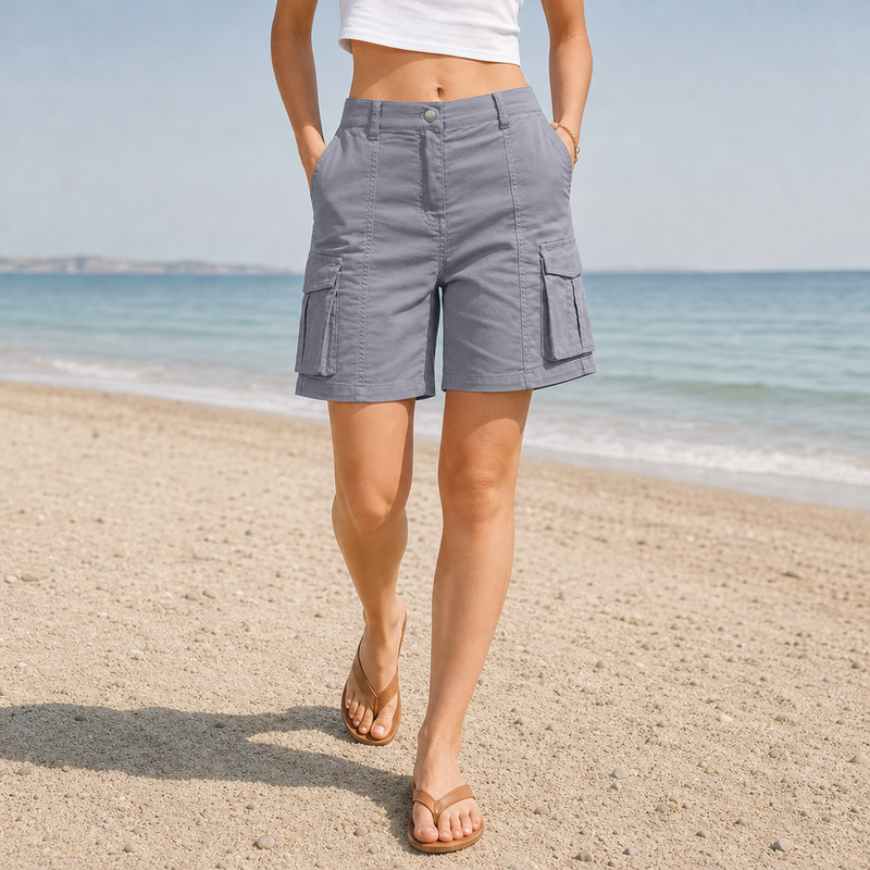 Albufeira Cargo Pocket Shorts in Gray
