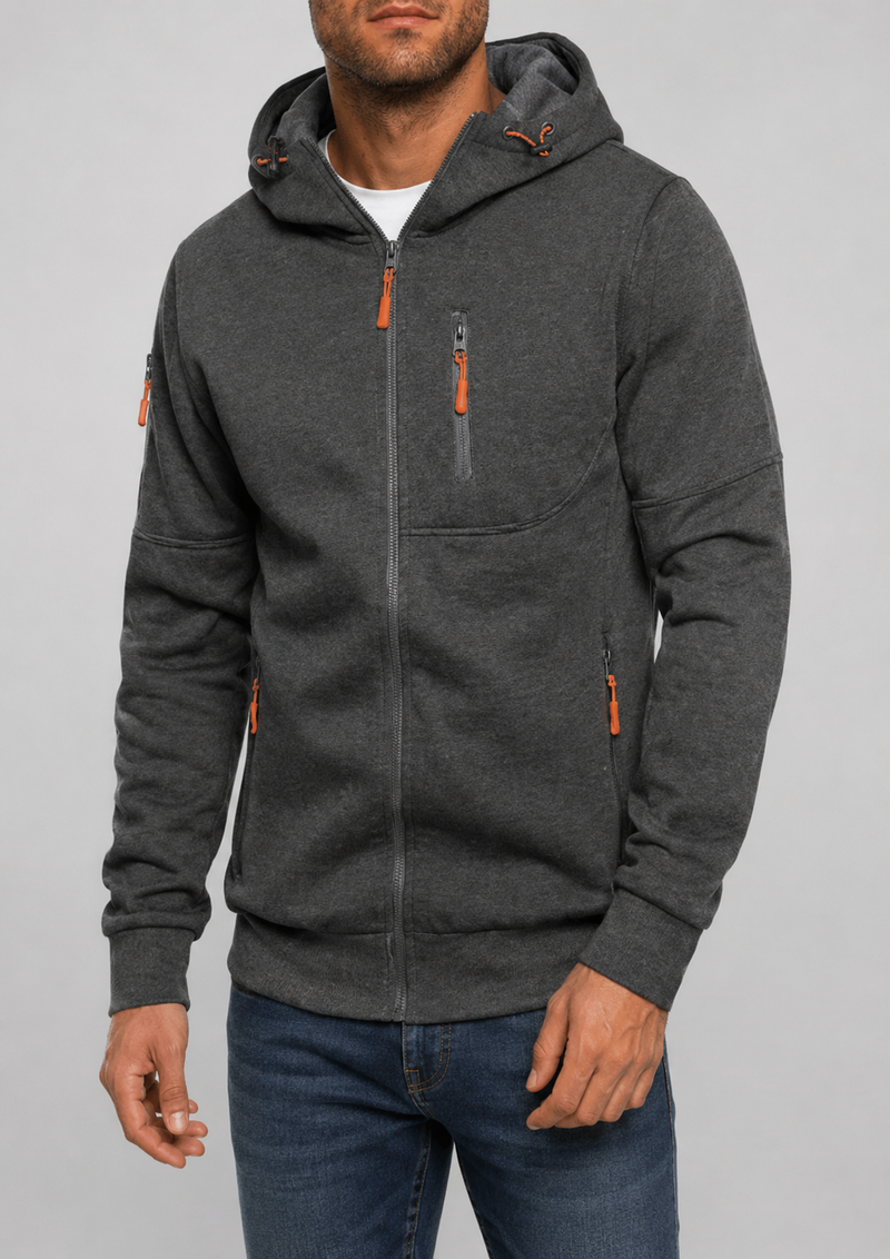 Perugia Multi-Pocket Zip-Up Hoodie