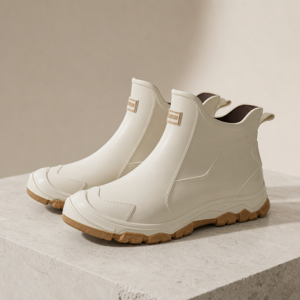 Arles Waterproof Slip-On Boots in Beige