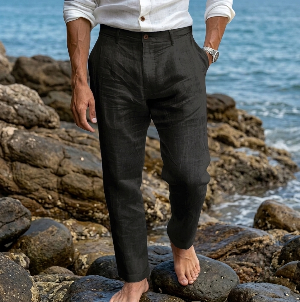 Meteora Linen Blend Chino Trousers