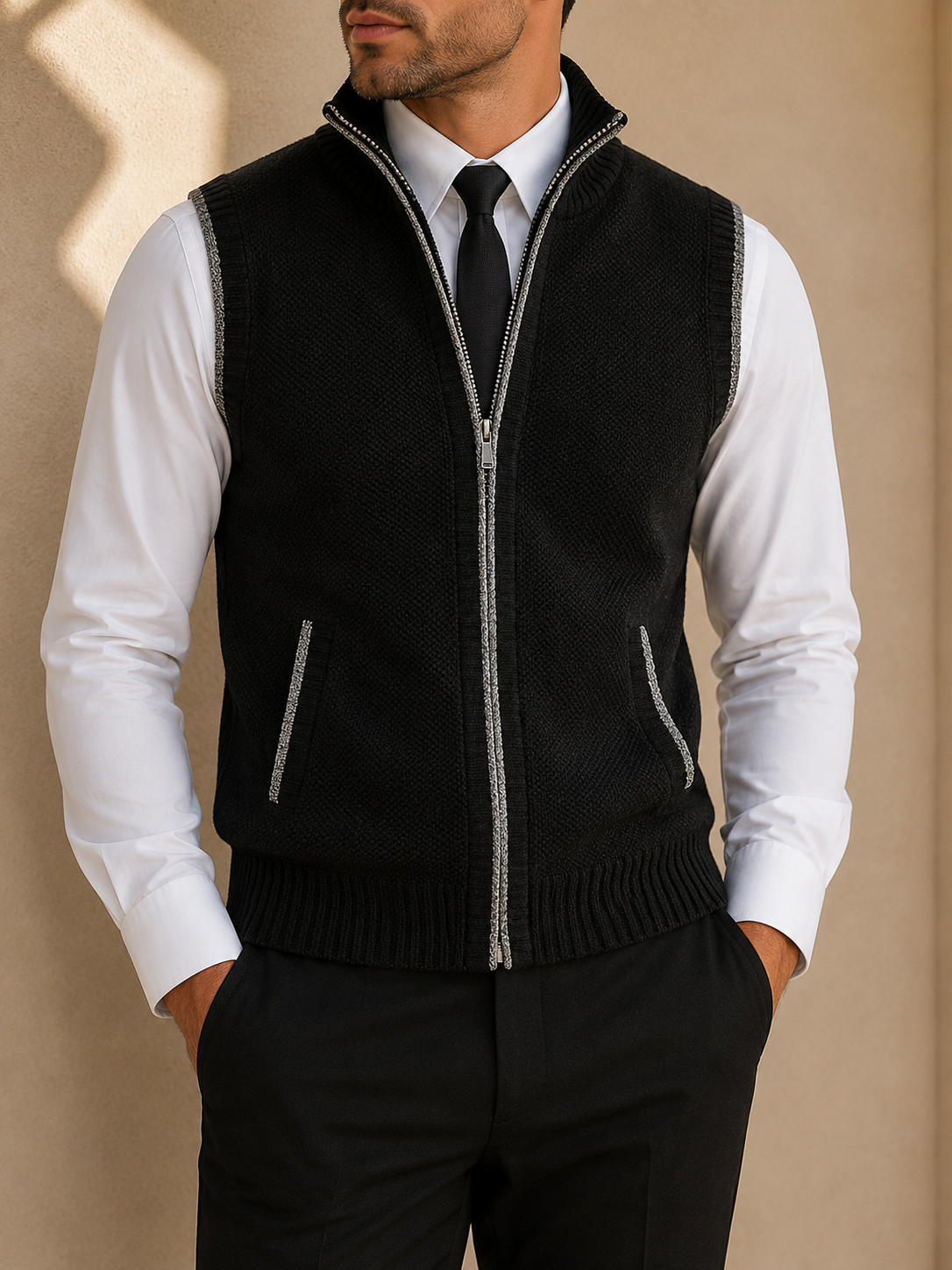 Guimaraes Zip-Up Knit Vest