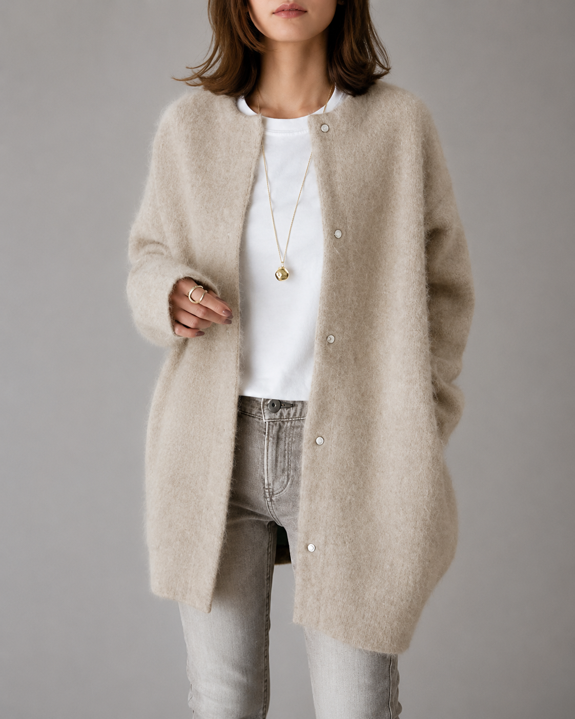 Zakynthos Oversized Wool Cardigan