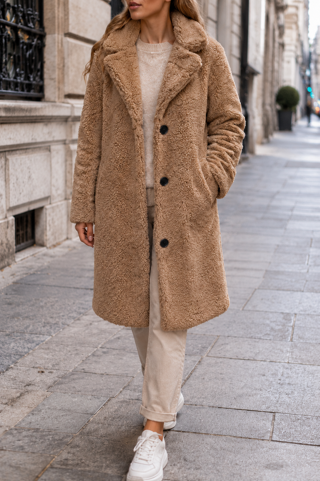 Leros Oversized Teddy Long Coat