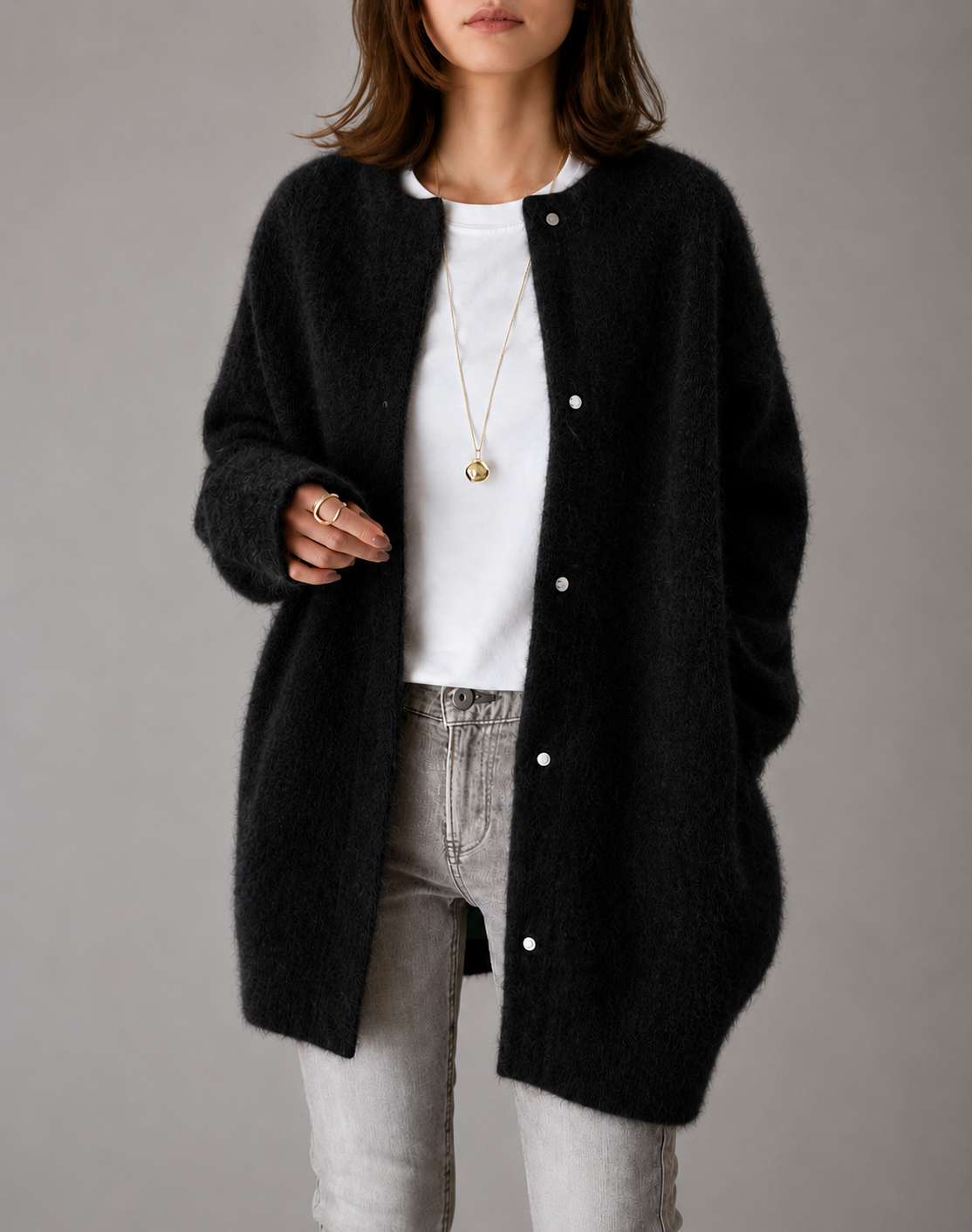 Zakynthos Oversized Wool Cardigan