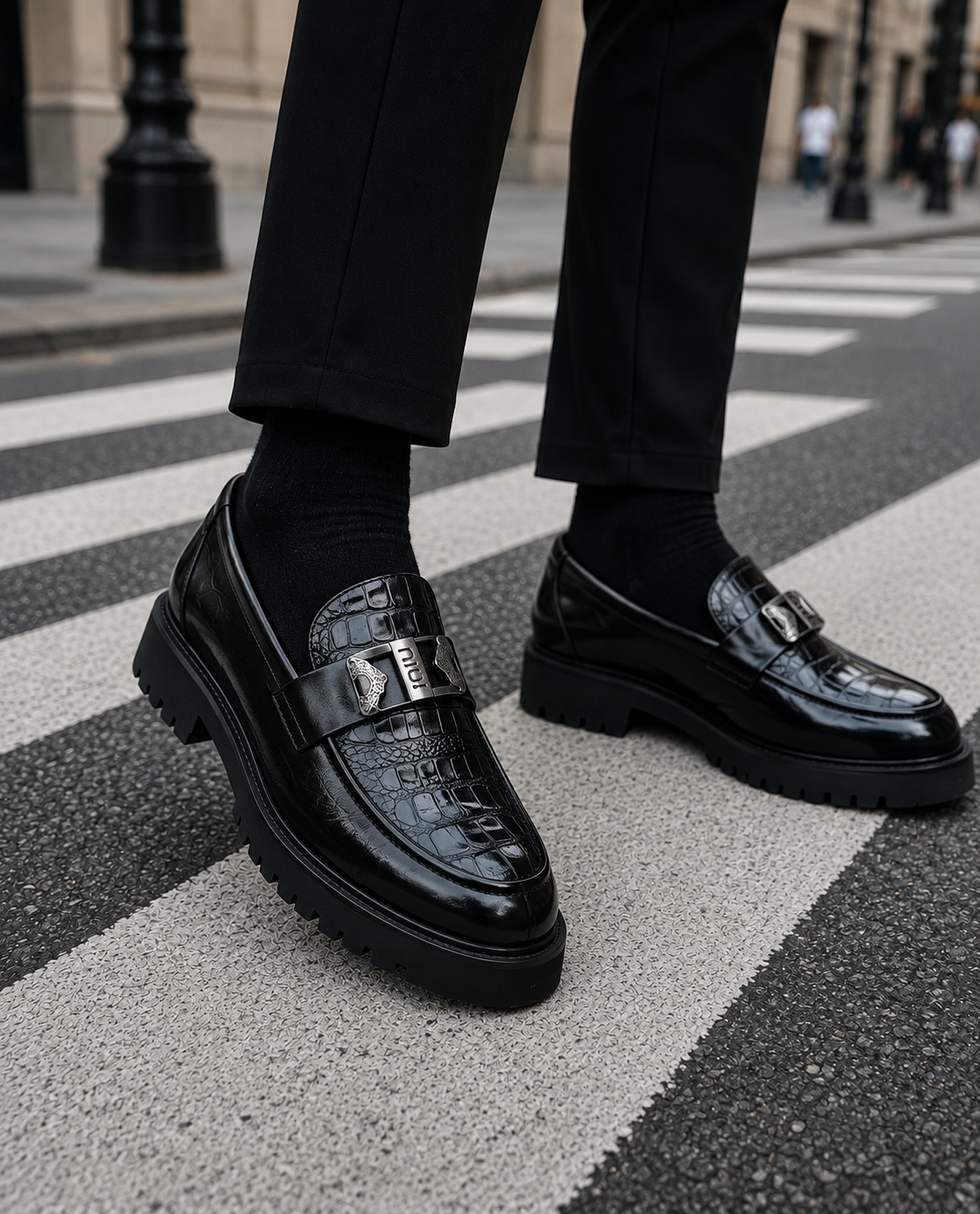 Mykonos Metal Buckle Loafers