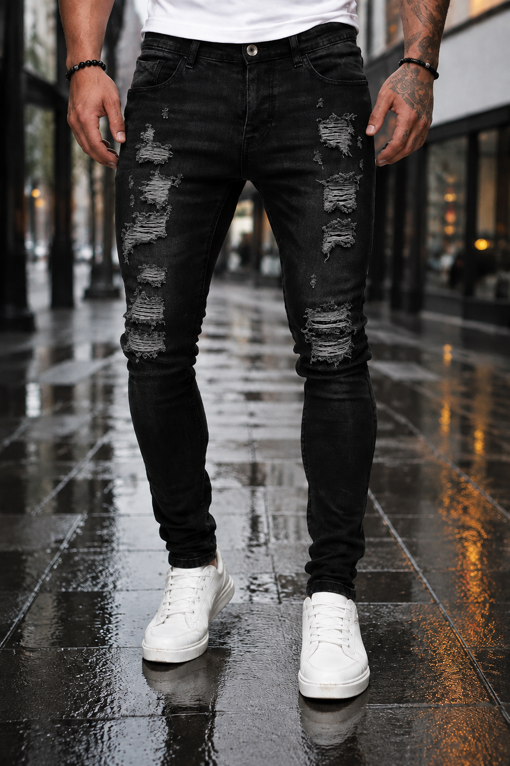 Calpe Skinny Ripped Jeans