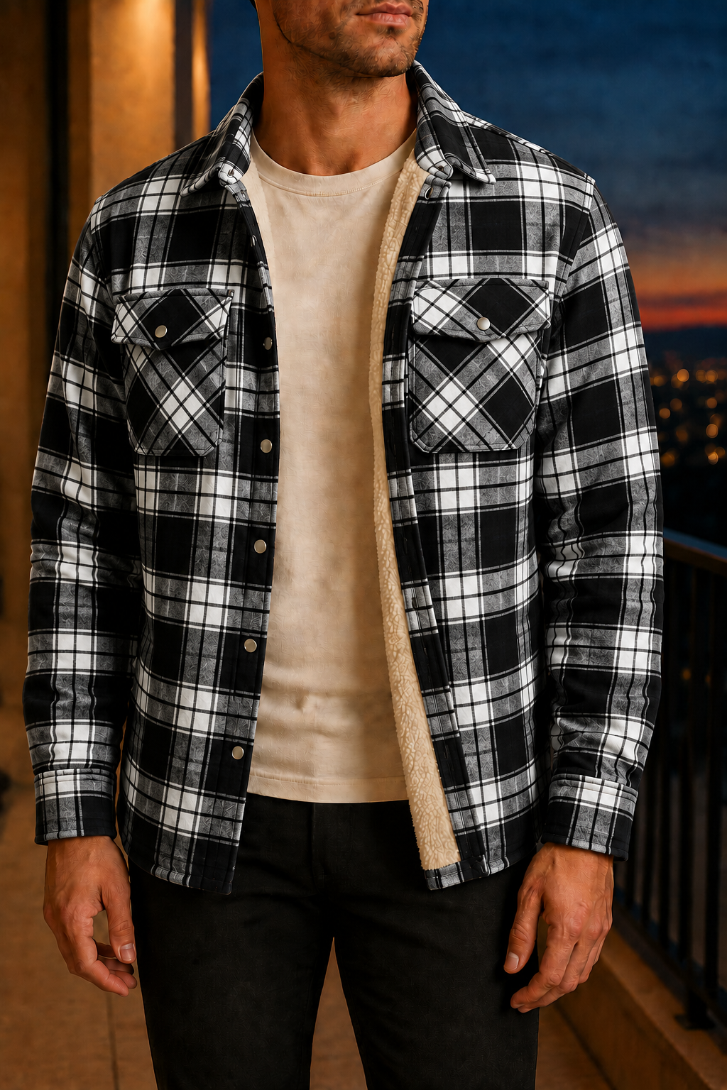 Santander Sherpa Lined Shirt Jacket