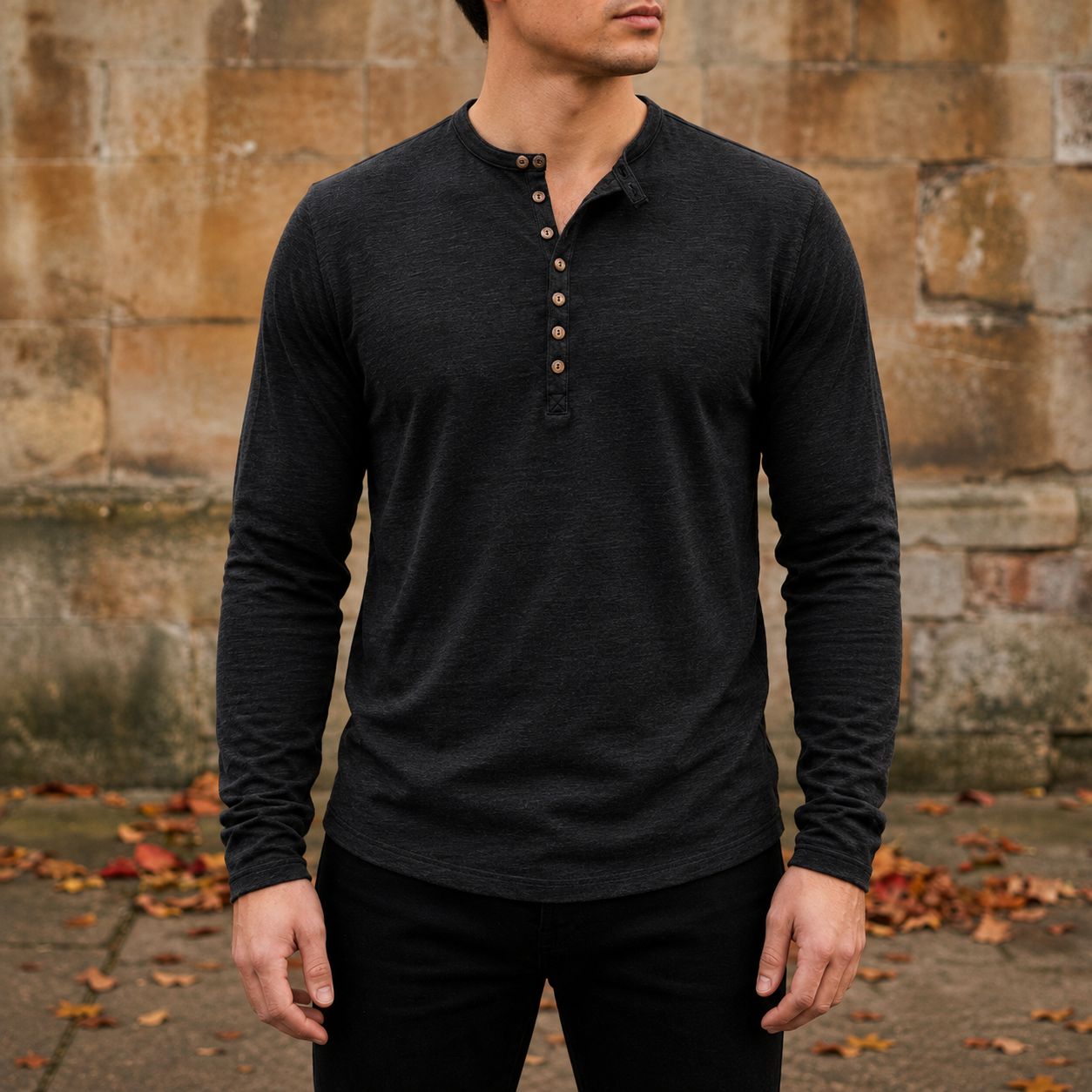 Kefalonia Long Sleeve Henley Shirt
