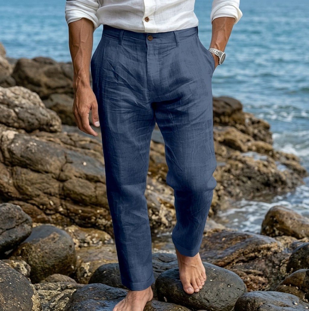 Meteora Linen Blend Chino Trousers